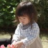 下の子とビートお庭で遊ぶ。